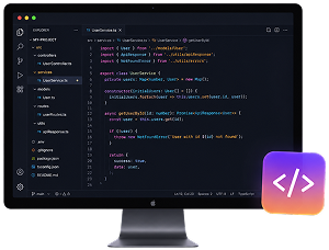 Bildschirm mit Code